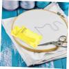 NUOBESTY 15pcs Needle Threader Ergonomic Insertion Tools for Easy Sewing and Crafting Design for Enhanced Comfort for Seniors and Beginners Yellow view 2