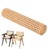 homeemoh Plastic Rattan Cane Webbing 17.7 Inch x 23.6 Inch Woven Artificial Rattan Open Mesh Cane Sheet Repair Material for Furniture DIY Crafts (Wood Color) view 2