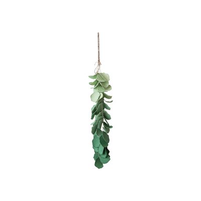 Creative Co-Op Hand-Painted Paper Mache Eucalyptus Bunch Wall Hanging, Green