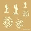 Stencils by Joanie Southwest Desert Sun Cactus Aztec Hopi Border Shapes DIY Craft Signs view 1