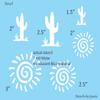 Stencils by Joanie Southwest Desert Sun Cactus Aztec Hopi Border Shapes DIY Craft Signs view 2
