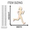 Unfinished Wood Running Girl Shape Track Cross Country Sports Room Decor up to 46" DIY 14" / 1/2" view 2