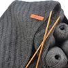 3 Balls 100% Mongolian Cashmere Yarn, Luxurious Hand Knitting Pure Cashmere Cone Yarn Home Necessity for Knitting Crocheting Crafts Total 150g (Deep Grey) view 2