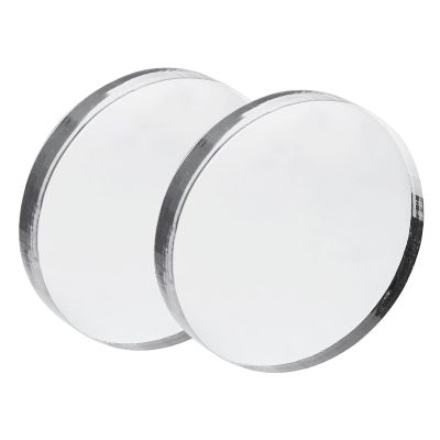 PATIKIL Acrylic Stamp Block, 2 Pack Stamping Block Round Clear Decorative Mounting Blocks Set for Scrapbooking DIY Crafts Card Making, 2" Diameter