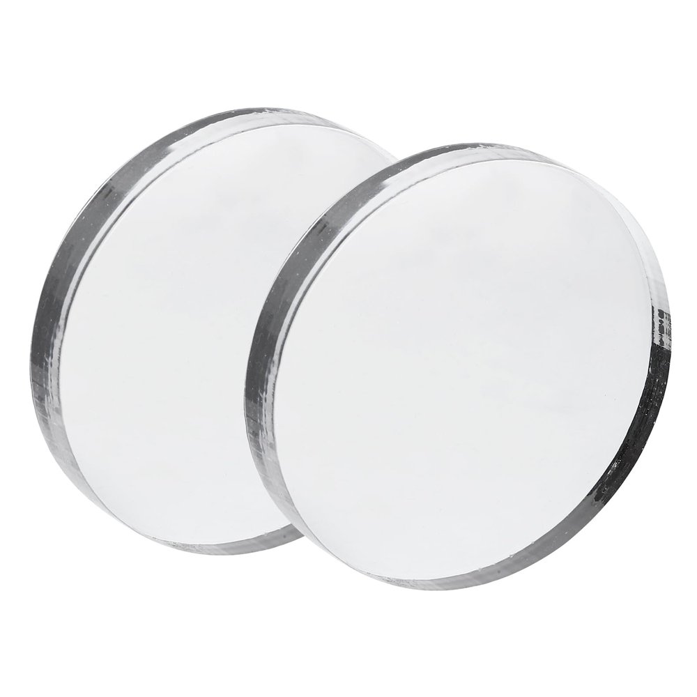 PATIKIL Acrylic Stamp Block, 2 Pack Stamping Block Round Clear Decorative Mounting Blocks Set for Scrapbooking DIY Crafts Card Making, 2" Diameter