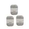 3 Balls 100% Mongolian Cashmere Yarn, Luxurious Hand Knitting Pure Cashmere Cone Yarn Home Necessity for Knitting Crocheting Crafts Total 150g (Light Grey) view 1