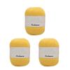 3 Balls 100% Mongolian Cashmere Yarn, Luxurious Hand Knitting Pure Cashmere Cone Yarn Home Necessity for Knitting Crocheting Crafts Total 150g (Yellow) view 1