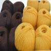 3 Balls 100% Mongolian Cashmere Yarn, Luxurious Hand Knitting Pure Cashmere Cone Yarn Home Necessity for Knitting Crocheting Crafts Total 150g (Yellow) view 3