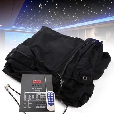 CHIPEL LED Background Stage Starry Sky Cloth Star Cloth DMX Control Star Curtain Colorful Foldable Wedding Stage Star Curtain Backdrops with Controller for Wedding Christmas Party Show (Size : 3x6m)