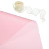 PATIKIL 20 Sheets Flower Wrapping Paper, 22x22 Inch Korean Style Floral Bouquet Craft Packaging Waterproof Paper with Ribbons for Flowers Gift Packaging, Honey Pink view 4