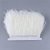 Ostrich Feathers Trim 10-13 Cm Width Ostrich Feather Ribbon for Wedding Dress Decor Sewing Crafts 10 Meters White view 1