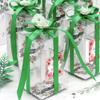 Quhora 1" x 25 Yards Satin Ribbon, Green Silk Ribbon Ideal for Gift Wrapping, Floral Bouquets, Crafts, Wedding Party Decorations, Christmas and Sewing Projects view 3