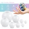 KISREL Sphere Resin Molds, 8 PCS Sphere Silicone Mold, Upgraded 3D Seamless Epoxy MoldsLarge Ball Shape Flower Resin Mold for Home Decor, Flowers Preservation view 4