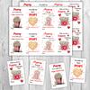 24 Cute kids school class popcorn Valentines day cards view 2