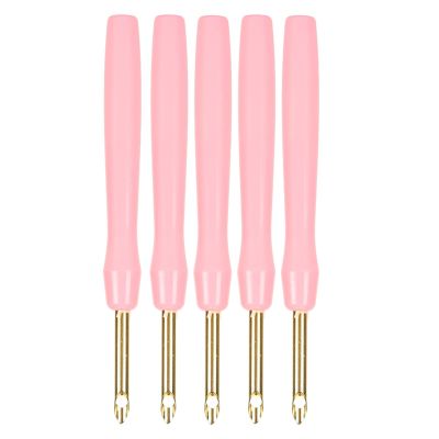 Ergonomic Handle Punch Needle, 5.0mm Size, for Sewing and Embroidery Craft, 5pcs Set