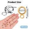 100 Pcs Bail Beads Bail Tube Beads Gold Silver Connector Stainless Steel Tube Charm Column Spacer Beads Hanger Dangle Connector Links for Pendant Jewelry Making Bracelet Necklace Craft Accessories view 2