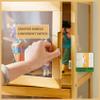 ASQUAR Display Cabinet, Glass Display Cabinet, Showcase Storage Box Locker, Width: 43X32CM, Cabinet Doors can be Flipped and hovered, Easy to Clean-Brown/Gray (Color : B) view 3