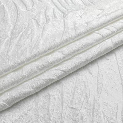 Majestic Giftware Premium Jacquard Cut Fabric Not a Tablecloth Unfinished Edges,60" Wide X 36" Length Leaves - White Cloth for DIY Table Runners, Upholstery, Pillows & Window Treatments