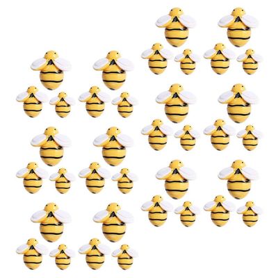 Baluue 40pcs Mini Resin Bee Charms for Crafts Decorative Accessories for Phone Cases Hair Clips and Vibrant Colors and Detailed Design
