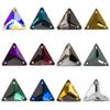 Triangle Sewing Crystal Strass Sew On Stones Glass Beads Flat Back Rhinestone for Clothing Light Sapphire 22mm 24Pcs view 2