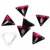 Triangle Sewing Crystal Strass Sew On Stones Glass Beads Flat Back Rhinestone for Clothing Light Sapphire 22mm 24Pcs view 3