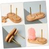Operitacx Wood Yarn Holder Spool Organizer Sturdy Thread Holder for Knitting Crocheting Fine Craftsmanship Premium Wood for Home Crafting view 3