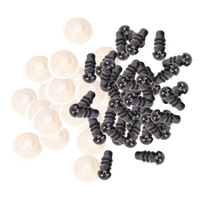 SEWOART 0.5in Needle Felting Supplies 4mm Safety Eyes Scrump Plush Stuffed Crochet Eyes Replacement Doll Craft Black Craft Puppet Button Flash