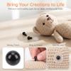 SEWOART 0.5in Needle Felting Supplies 4mm Safety Eyes Scrump Plush Stuffed Crochet Eyes Replacement Doll Craft Black Craft Puppet Button Flash view 4