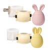 BOOWAN NICOLE Easter Bunny Egg Candle Vessel Silicone Mold, Easter Decorations Candle Jar Mould for Gift DIY Handmade (SH1052-1-3) view 1