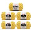 Keche Velvet Chenille Yarn for Crocheting, Soft Bulky Baby Blanket Amigurumi Yarn 5x100 gr (5x132 yds) (5 Skeins) - Dark Yellow view 1