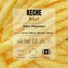 Keche Velvet Chenille Yarn for Crocheting, Soft Bulky Baby Blanket Amigurumi Yarn 5x100 gr (5x132 yds) (5 Skeins) - Dark Yellow view 2