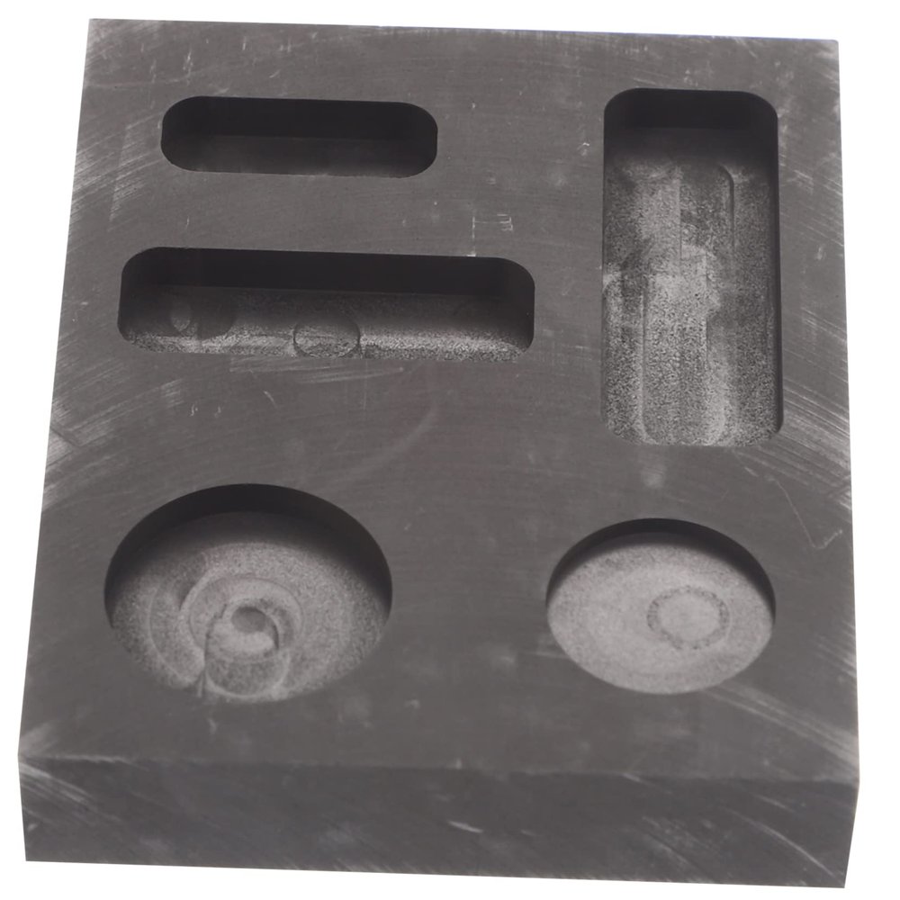 Tofficu Graphite Ingot Mold for Melting and Casting Gold Silver Five Design for Jewelry Making and Refining Graphite Crucible Mold for High-Temperature Applications
