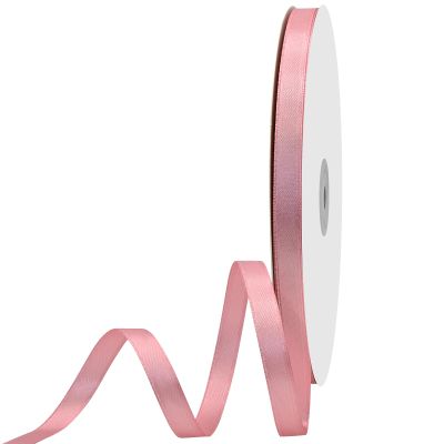 Maclemon 3/8 inch Wide 100 Yards Double Face Dusty Pink Satin Ribbon Fabric Ribbon for Gift Wrapping Very Suitable for Weddings Decoration Bouquet Balloons Arts Craft Sewing Hair Bow Invitation