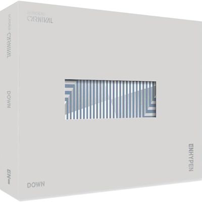 ENHYPEN BORDER : CARNIVAL (DOWN Version) 2nd Mini Album CD+Folded Poster+Lenticular Card+Photocard+Photobook+Lyric Book+Carnival Ticket+Signature Sticker+(Extra ENHYPEN 8 Photocards+Pocket Mirror)