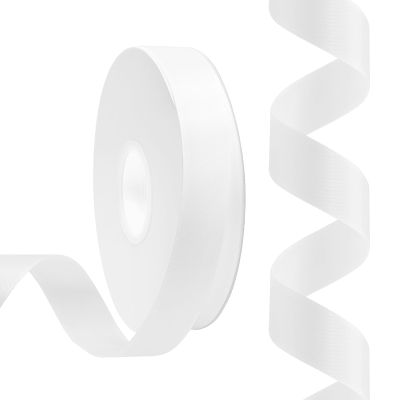 Rilisili White Satin Ribbon 7/8 Inch 50 Yards Double Faced Polyester Satin Ribbons for Gift Wrapping DIY Crafts Weddings Invitations Flower Bouquet Bow Making Home Decor Sewing