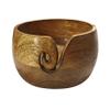 VANIYA CRAFTS Handmade Acacia Wood Yarn Bowl Large Knitting & Crochet Holder for Tangle-Free Crafting 6.5 x 3 (Walnut) Gift for Knitters & Crocheters view 1