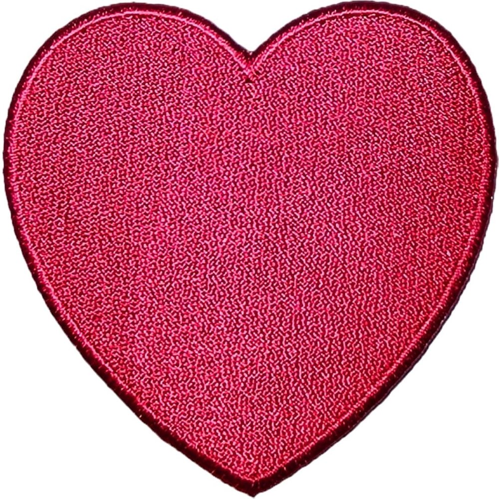 Ranger Return Heart Shape Love Sign Symbol Logo Retro Decal Decorative Applique Sew Iron on Embroidered Patch - Maroon (Iron-Heart-Maroon)