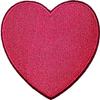 Ranger Return Heart Shape Love Sign Symbol Logo Retro Decal Decorative Applique Sew Iron on Embroidered Patch - Maroon (Iron-Heart-Maroon) view 1