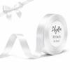 White Ribbon 3/8 Inch x 36 Yards Fabric Ribbon Roll for Gift Wrapping, Bows, Wedding Decorations, Floral Arrangements, Balloons, Wreaths, Baby Shower, DIY Crafts & Party Favors view 1