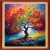 DMCVIVR Stamped Cross Stitch Kits for Adults Beginners Embroidery Kits 11CT Needlepoint Kits Cross Stitch Patterns Embroidery Patterns-Colorful Tree 16x20 inch, Handicrafts 12 view 1