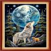 DMCVIVR Stamped Cross Stitch Kits for Adults Beginners Embroidery Kits 11CT Needlepoint Kits Cross Stitch Patterns Embroidery Patterns-Wolf Moon 16x20 inch, Handicrafts 30 view 1