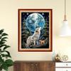 DMCVIVR Stamped Cross Stitch Kits for Adults Beginners Embroidery Kits 11CT Needlepoint Kits Cross Stitch Patterns Embroidery Patterns-Wolf Moon 16x20 inch, Handicrafts 30 view 2