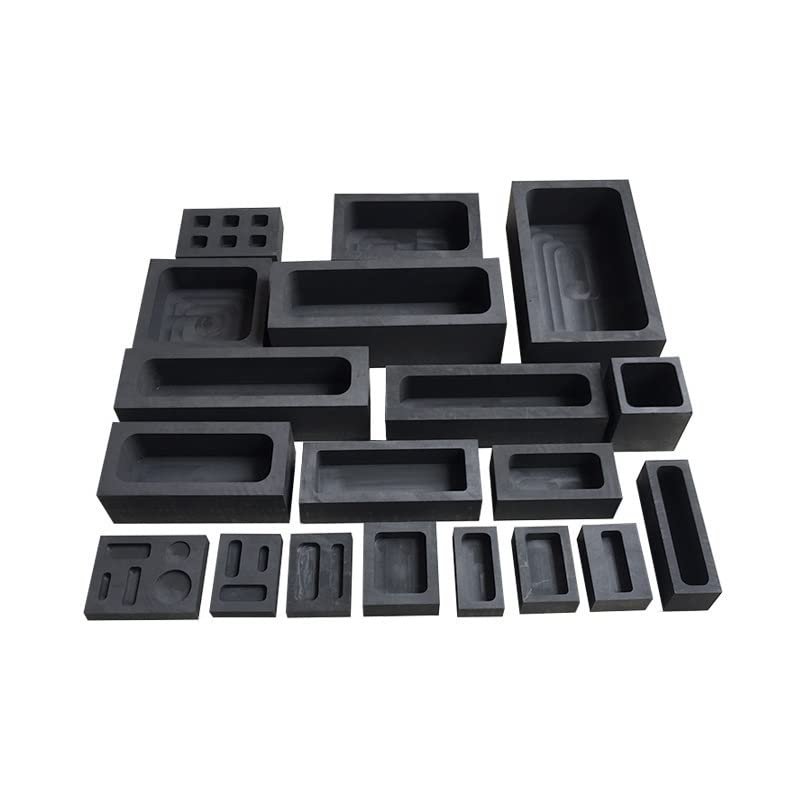 easytooly Graphite Crucible Square Graphite Casting Ingot Bar Mold for Gold Silver Copper Metal Melting Refining Tools (Size : 55x37x20mm Small)