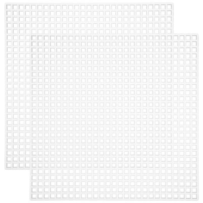 HOODANCOS 12 Pcs Square Grid Plastic Canvas Cross Stitch Mesh Sheets Cloth Craft Netting Embroidery Sheets Quilting Mesh