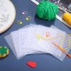 HOODANCOS 12 Pcs Square Grid Plastic Canvas Cross Stitch Mesh Sheets Cloth Craft Netting Embroidery Sheets Quilting Mesh view 3