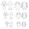 Simplicity SS9941OS Bears and Bunnies Plush Animals Sewing Pattern Packet, Design Code S9941, Sizes Vary view 2