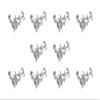10 Pcs Silver Flower Patches Iron On Embroidery Celtic Custom Patch Sew On Applique for Arts Crafts DIY Decor Jeans Jackets Clothing Bags Backpack (2.95x3.54 Inches) view 1