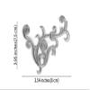 10 Pcs Silver Flower Patches Iron On Embroidery Celtic Custom Patch Sew On Applique for Arts Crafts DIY Decor Jeans Jackets Clothing Bags Backpack (2.95x3.54 Inches) view 3