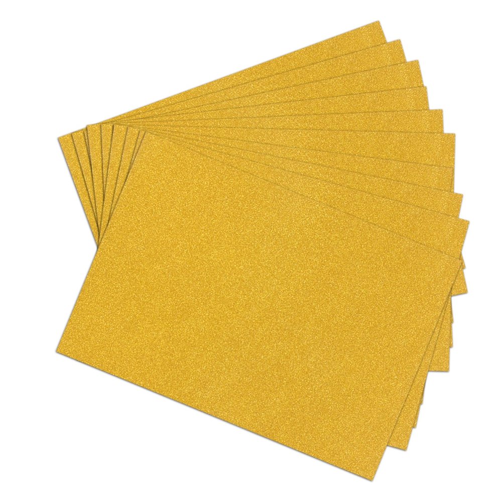 NUOBESTY 10pcs Glitter Cardstock Sparkling for Crafting Scrapbooking and Card Making Gold Glitter for Creative Projects