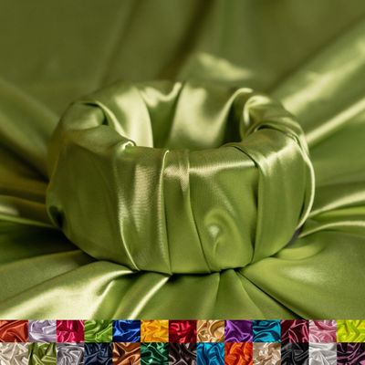 Ice Fabrics Stretch Charmeuse Satin Fabric by The Yard - 58/60 Wide Silky & Smooth Charmeuse Fabric by The Yard for Sewing Apparel, Dresses, Night Gowns, Tablecloths & More - Sage Green - 7Yards
